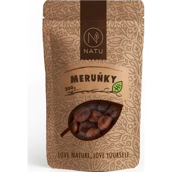Sušené ovoce MERUŇKY SUŠENÉ CELÉ NESÍŘENÉ (bez cukru a SO2) 200 g NATU