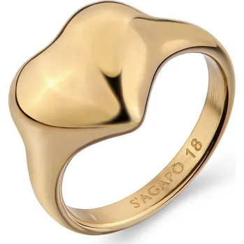 Prsten S'Agapõ Dámský pozlacený prsten se srdíčkem Stellar SSE65 58 mm + 2 měsíce na vrácení zboží