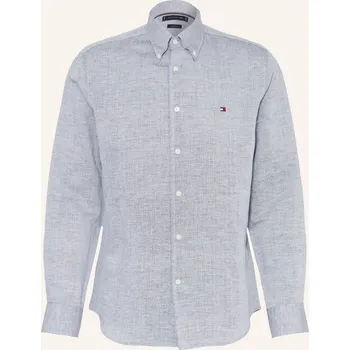 Pánská košile Tommy Hilfiger Pánská Košile Regular Fit S Lnem, tmavě modrá...
