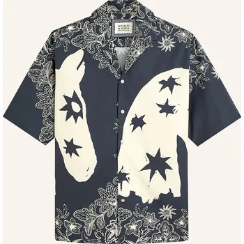 Pánská košile Scotch & Soda Pánská Resortová Košile Relaxed Fit, tmavě...