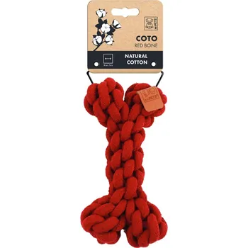 Hračka pro psa M-Pets Coto bavlněná hračka – kost červená 19 cm