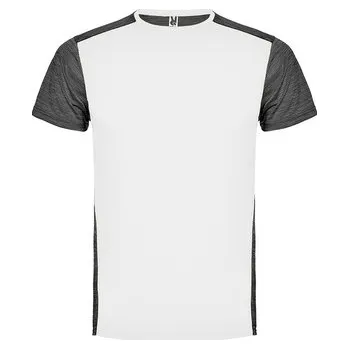 Dámské tričko Dětské sportovní tričko Zolder, bílá /černá melírová, Velikost 16