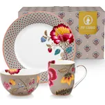 PIP Studio Snídaňová sada Blooming Tales Fantasy khaki sada 3ks 51.020.218