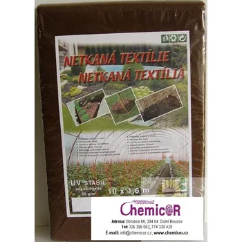 Mulčovací textilie Chemicor Netkaná textilie 1,6 x 10m, hnědá, 45g, UV