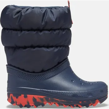 Dívčí pantofle Crocs Classic Neo Puff Boot T Navy 20-21