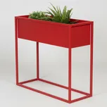 Kovový květináč Jasmine červená RAL 3000