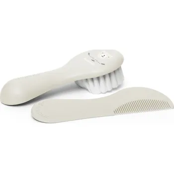 Zubní kartáček Suavinex SET Hřebínek/kartáček WILD&FREE - krémová