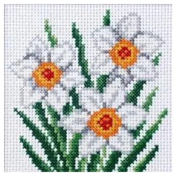 Set školních potřeb Haft krzyżykowy - Narcyzy