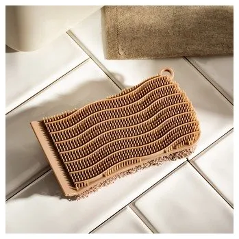 Podlahový mycí stroj Gąbka | EASY CLEAN | silikonowa dwustronna taupe | 13x7 cm | 723919