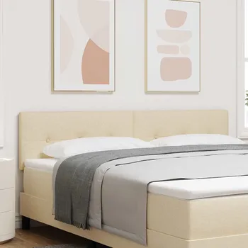 Ložnice Výškově nastavitelné čelo postele s čelo Krémová 180 cm textil