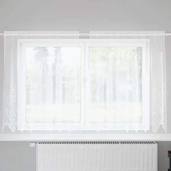 Sprchový závěs Čipkový Závěs se záclonami Bílá 180 x 200 cm Polyester