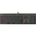 A4Tech FX60H QWERTY herní klávesnice 12 multimediálních navigačních kláves 2x USB port Plug & Play USB port Drátový kabel o délce 1,5 m (neonové podsvícení)