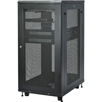 Server StarTech.com 24U Server Rack Cabinet, 4-Post Adjustable Depth (2" to 30") Network Equipment Rack Enclosure w/Casters/Cable Management/Shelf/Locking Dell PowerEdge, HP ProLiant ThinkServer - 24U Rack Cabinet (RK2433BKM) - rozvaděč stojanový - 24U