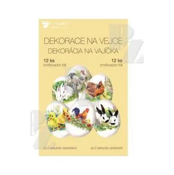 Velikonoční dekorace Smršťovací dekorační fólie na vajíčka 7905 domácí zváířata 12ks, Anděl Přerov
