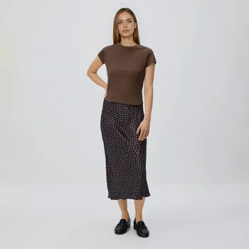 Dámská sukně Reserved - Viskózová sukně - tmavě hnědá - 382FB-89X - 382FB-89X-XS-2