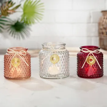 Svícen Gilde Skleněné svícny Ornato s přívěskem, 11 cm, sada 3 ks 479755