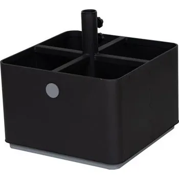 Slunečník Cane-line Stojan na slunečník/květináč Grow, Cane-line, čtvercový 50x50x48 cm, hliník barva lava grey