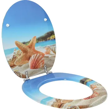 WC sedátko Toaletní sedátko s tlumeným zavíráním Světle modrá 44 x 38 cm