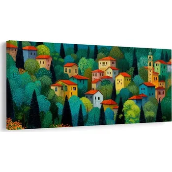 Obraz Dovido Obraz barevné domy v přírodě