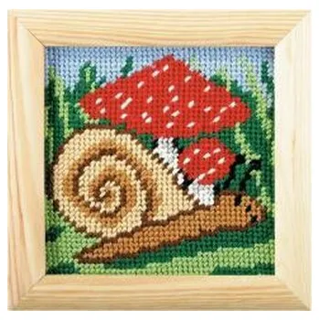 Set školních potřeb Haft z ramką. Moje pierwsze wyszywanie - Ślimak...