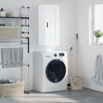 Organizace kuchyně Nástěnná skříňka bílá 34,5 x 34 x 90 cm kompozitní dřevo