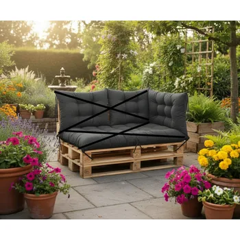 Podsedák Paletová boční opěrka STEFANO 80x40 cm color 02A antracit MyBestHome