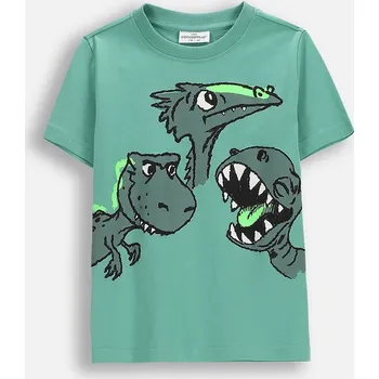 Dětská móda Dětské bavlněné tričko Coccodrillo WC6143235VBA zelená 07X, vel. 92