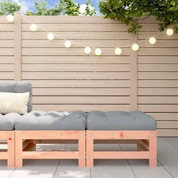 Zahradní pohovka Zahradní podnožky s poduškami 2 ks masivní dřevo douglasky