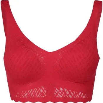 Podprsenka Dámská braletka SLOGGI ZERO FEEL BLISS FESTIVE BRALETTE XS Červená
