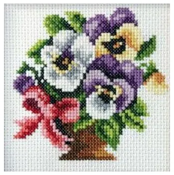 Set školních potřeb Haft krzyżykowy - Bratki (pl, 2000, Anex-bis)