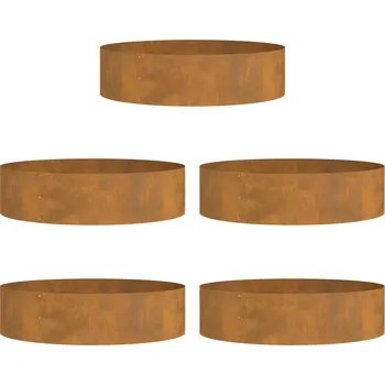 Truhlík Květináčový kroužek 5 pcs Hnědá 80 x 80 x 20 cm