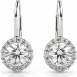 Lillian Vassago Náušnice na patentové zapínání se zirkony, bílé zlato LLV11-SGER004W