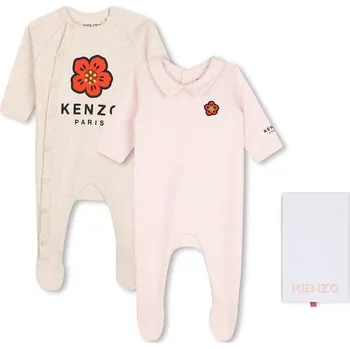 Kojenecké bavlněné dupačky Kenzo Kids 2-pack K61614 béžová 12X, vel. 67
