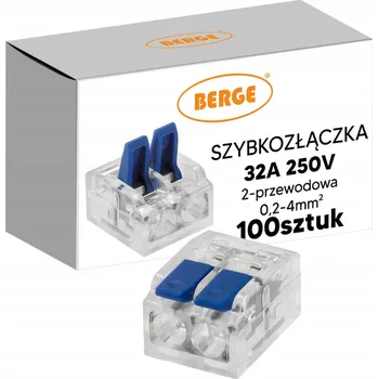 SADA 100 ks. Rychlokonektor 2-vodičový rychlokonektor 32A 0,2-4mm 4KV Instalace 250V