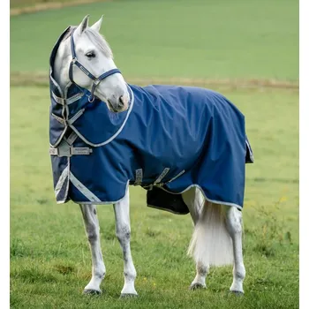 Vybavení pro koně Nepromokavá deka Horseware Amigo 1200D FieldSafe Plus, 50g navy/šedá 140cm (6´3)