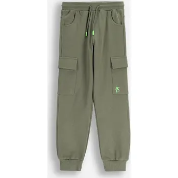 Dětské bavlněné kalhoty Coccodrillo WC6120103VBA tyrkysová 67X, vel. 110