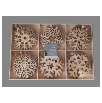 Vánoce Ozdoba vločka sd 18ks