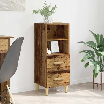 Příborník do zásuvky Servírovací skříň se zásuvkou Staré dřevo 34 x 34.5 x 90 cm