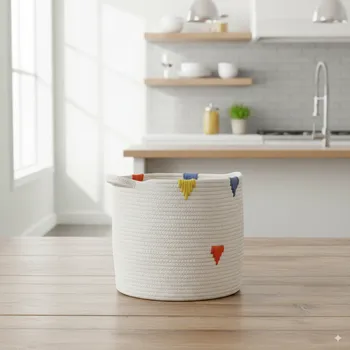 Koš na prádlo marka niezdefiniowana KOŠ NA PRÁDLO/HRAČKY 36 x 33 CM OKROUHLÝ BÍLÝ S DĚTSKÝM VZOREM VEĽK. L *5004