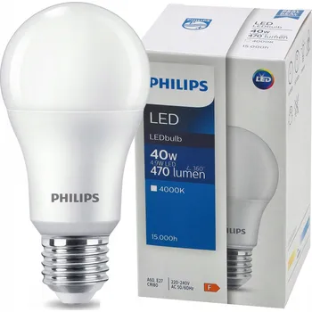 Žárovka LED žárovka E27 PHILIPS 4,9W 470lm 4000k - neutrální bílá