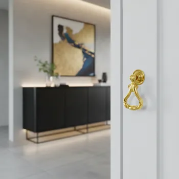 Nábytkové kování Interex design Rustikální úchytka knopka CORTINA / Zlatá lesklá