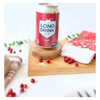 Puzzle Ponožky Long Drink – Brusinkové - Ponožky v plechovce (vel. 35-40)