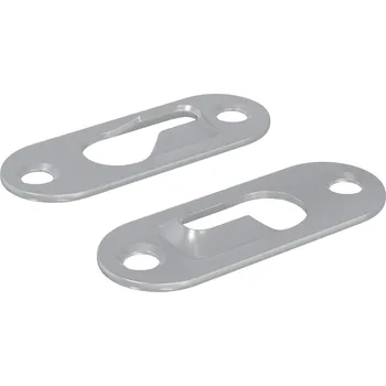 Nábytkové kování Klíčový závěs 2 pcs Stříbrná 45 x 16 x 3.5 mm Železo