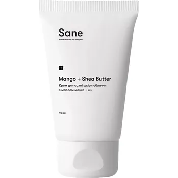 Pleťový krém Sane - Mango + Shea Butter - Krém na suchou pleť s mangem a bambuckým máslem - 40 ml