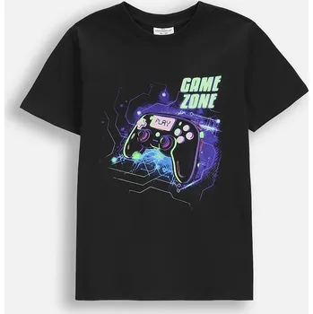 Chlapecké tričko Dětské bavlněné tričko Coccodrillo WC6143224VBA černá 99X, vel. 164