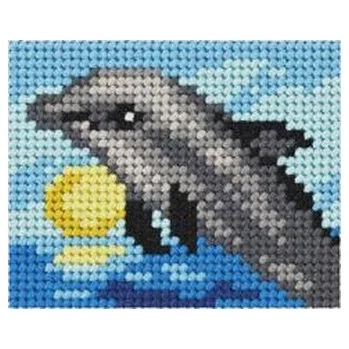 Set školních potřeb Haft. Moje pierwsze wyszywanie - Delfin