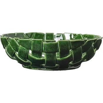 Mísa Plait Bowl Ø30, Emerald Green – Ferm Living