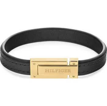 Náramek Tommy Hilfiger Černý kožený náramek pro muže 2790561 + 2 měsíce na vrácení zboží