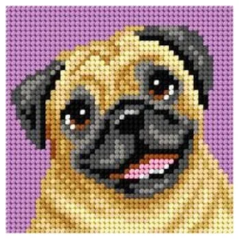 Set školních potřeb Haft. Moje pierwsze wyszywanie - Mops