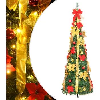 Vánoční stromek Umělý vánoční stromek pop-up 100 LED diod zelený 150 cm